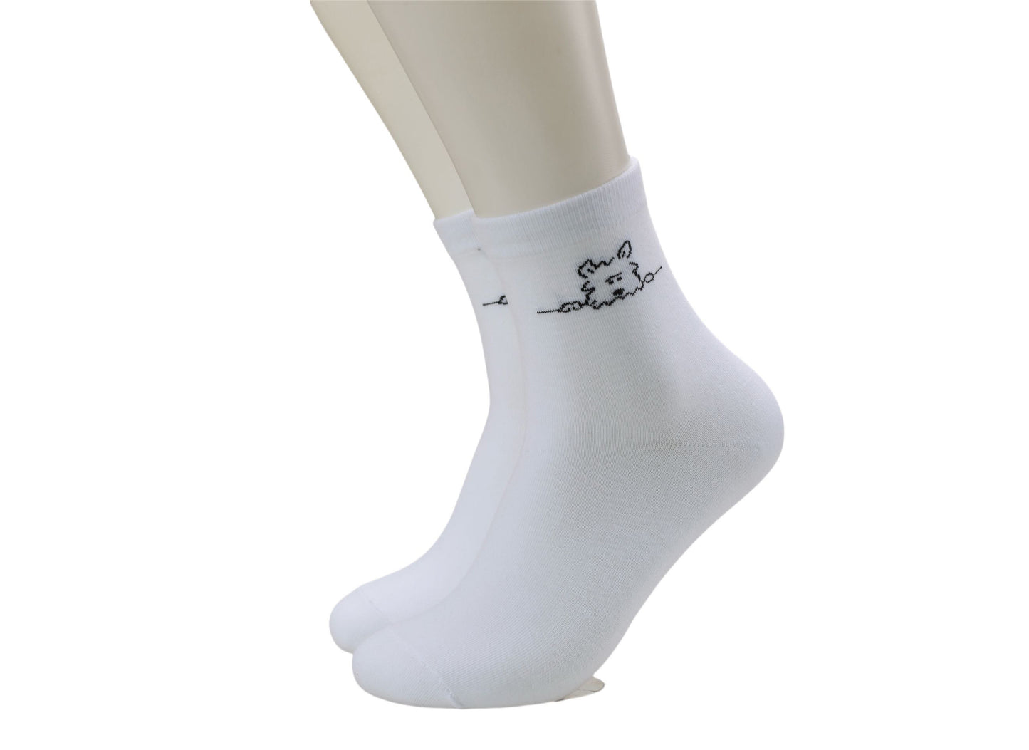 Minimalist Dog Peeking Socks - 2 Packs