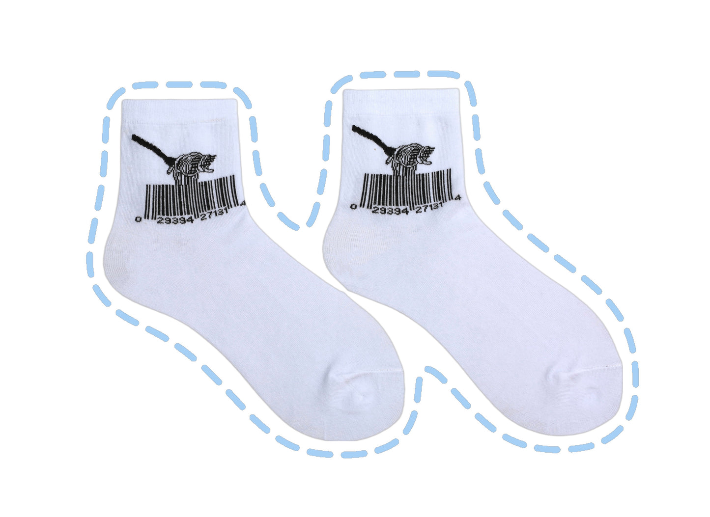 Barcode Noodles Socks - 2 Packs
