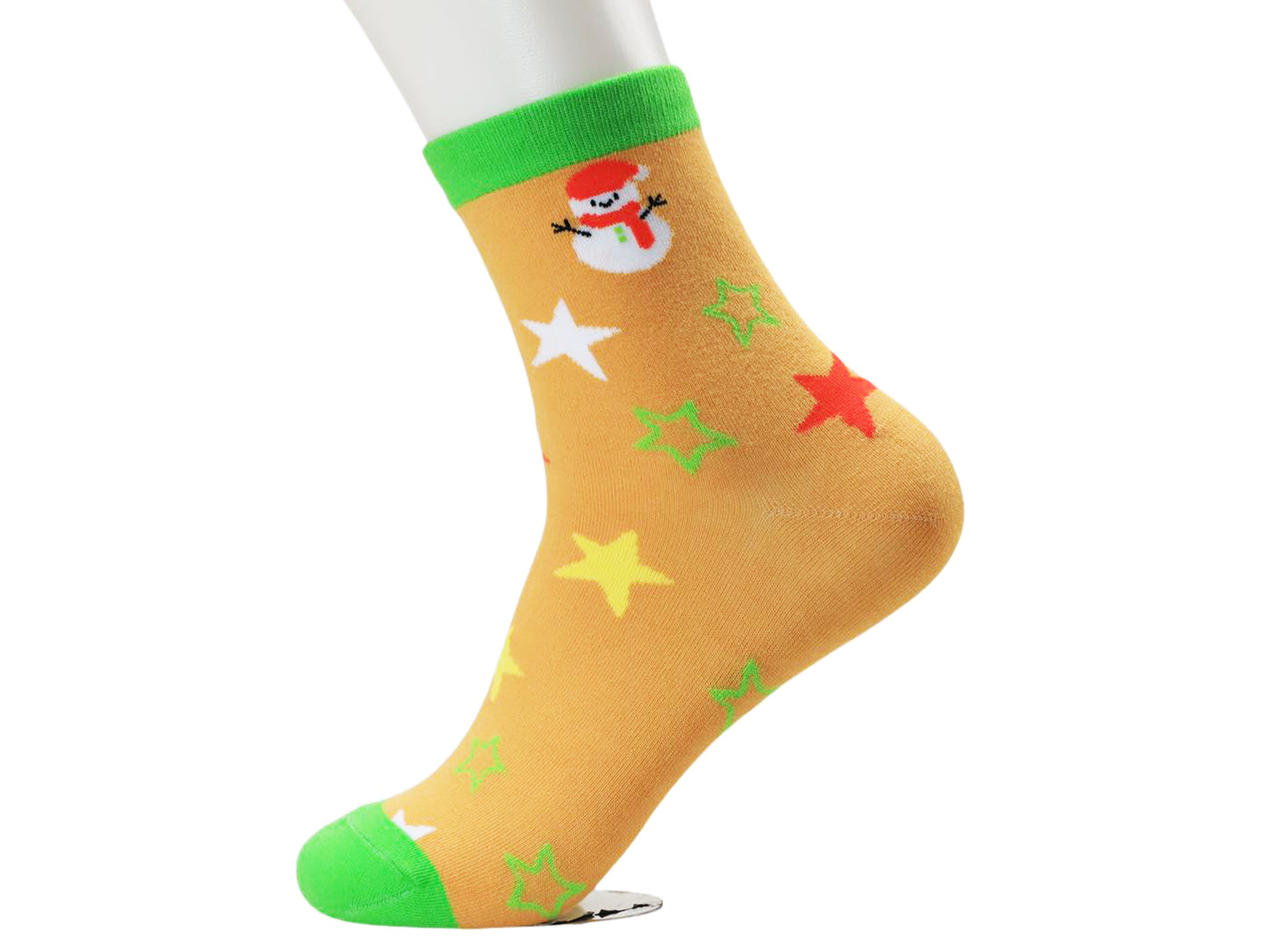 Snowy Star Cheer Socks